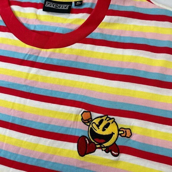 PacMan| XLarge| Unisex| Striped| Cotton| Retro| Y2K - Picture 7 of 11